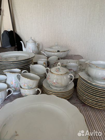 Столовый сервис 12 перс и чайный 6 перс Чехослов