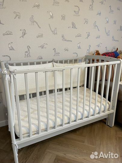 Детская кровать гандылян с продольным маятником