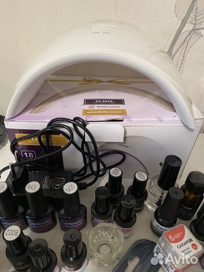 Уф лампа для ногтей + лаки