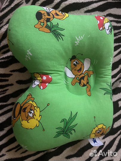 Подушка ортопедическая детская+пустышка новая