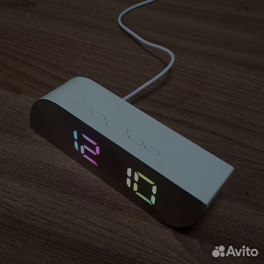 Часы зеркальные LED mirror NA-018 RGB свечение