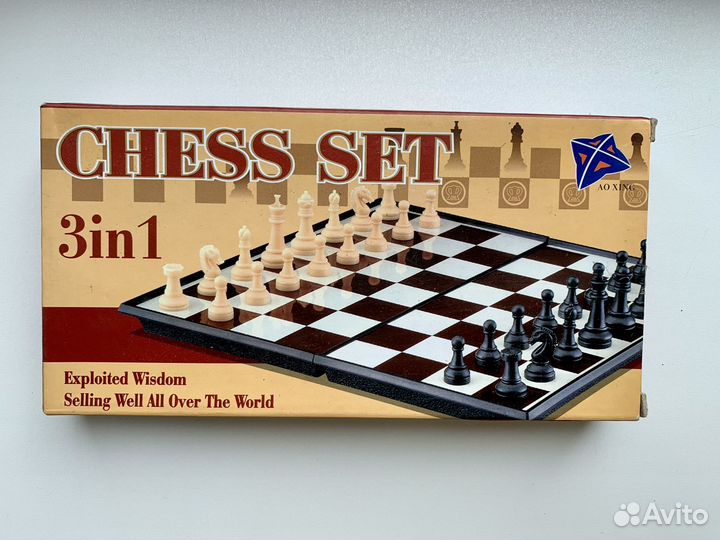 Шахматы+шашки магнитные набор новый дорожный