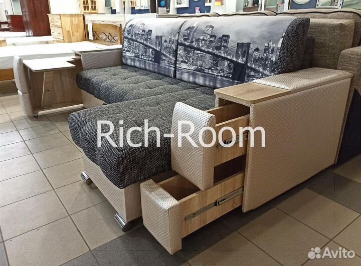 Диван Угловой диван Диван со столиком