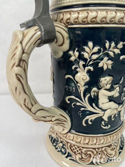 Антикварная пивная кружка Gustav Thinwibel