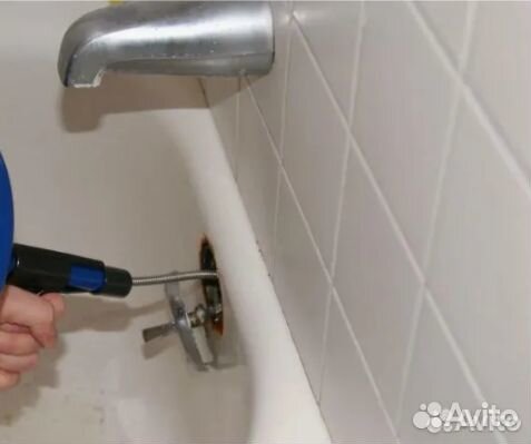 Устранение засора в канализации, прочистка труб