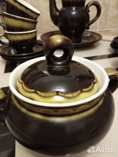 Кофейный керамический сервиз, СССР,1985 год