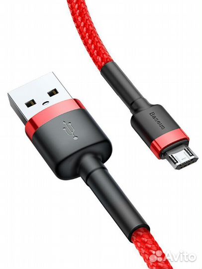 Кабель USB baseus Cafule, USB - microusb, 2.4А, 1