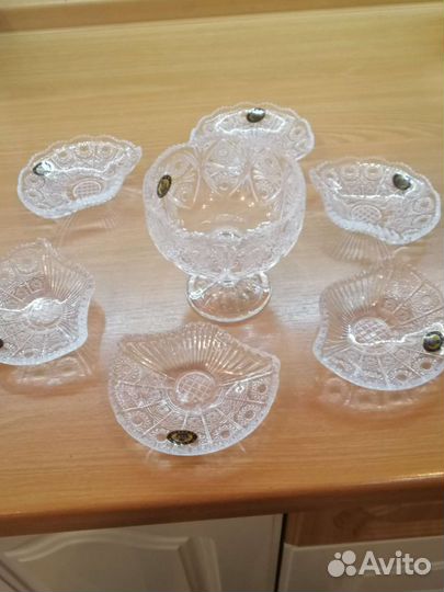 Конфетница на ножке хрусталь