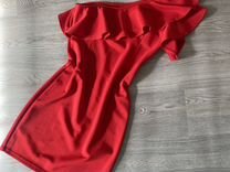 Красное платье на одно плечо 46 размер