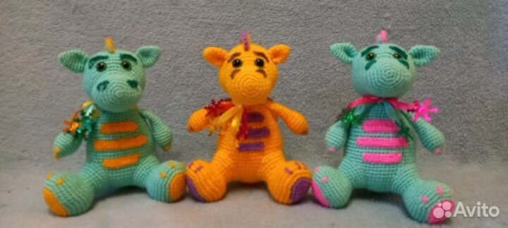 Вязаные дракончики