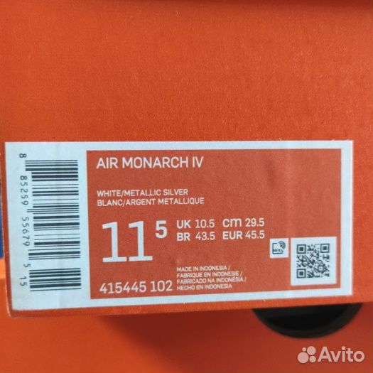 Кроссовки Nike Air Monarch IV оригинал 415445 102