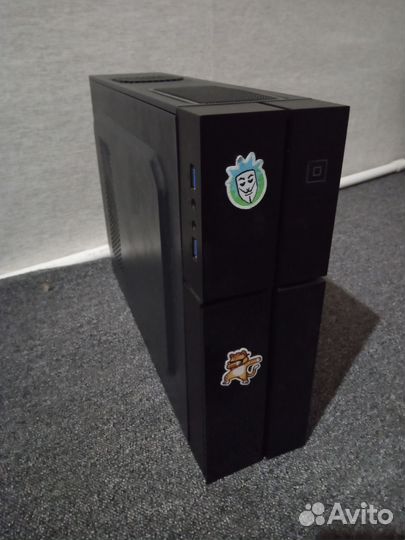 Комплект корпус, бп, мать, озу, кулер, проц