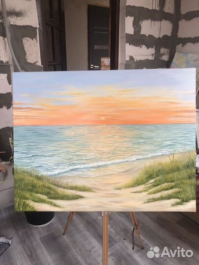 Картина маслом морской пейзаж (море) 90*70