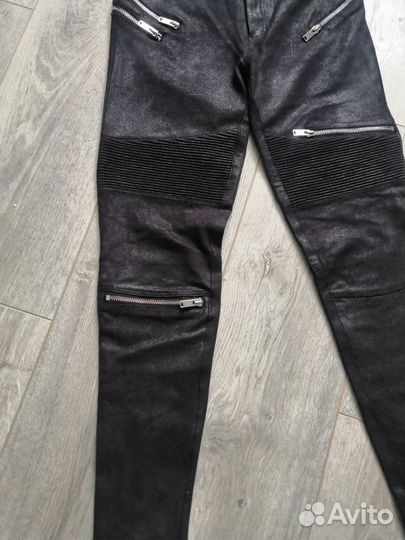 Брюки zara под кожу S