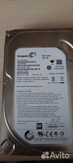 Жесткий диск seagate barracuda 250gb