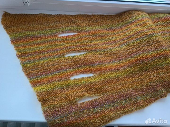 Шарф норвежский шерсть ручная работа