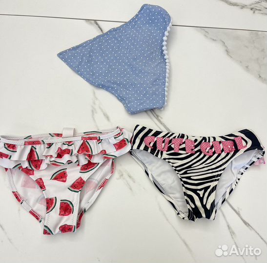 Детские купальники и бандана на 5 лет
