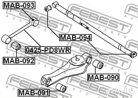 Сайлентблок заднего нижнего рычага