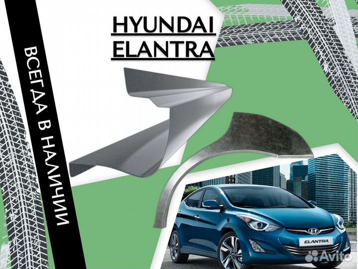 Ремонтные арки Hyundai Elantra 4 HD Кузовные ремон