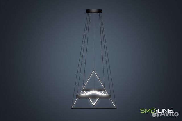 Светодиодная люстра в форме 3-х Треугольников