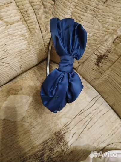 Ободок детский с бантом и камнями