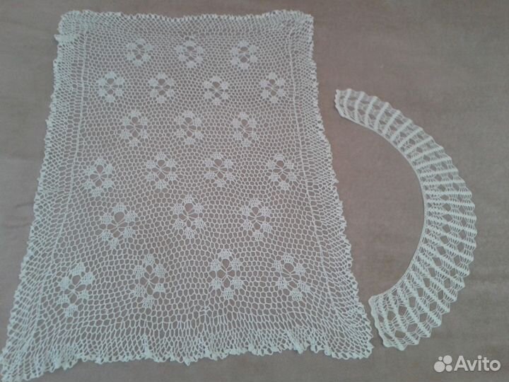 Скатерть и воротничок ручной работы