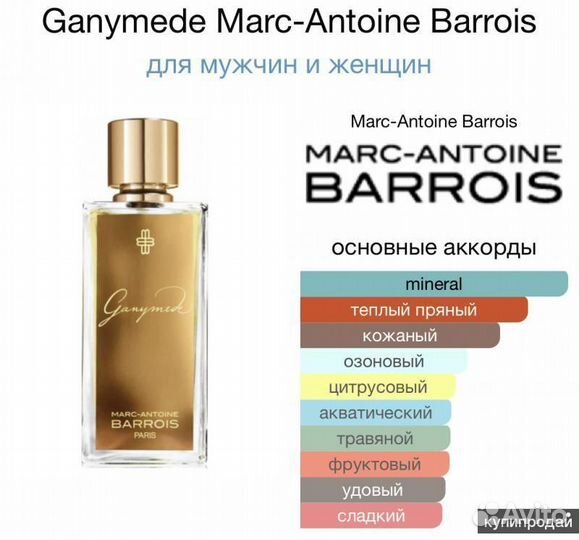 Мужские духи ганимед, Ganymede