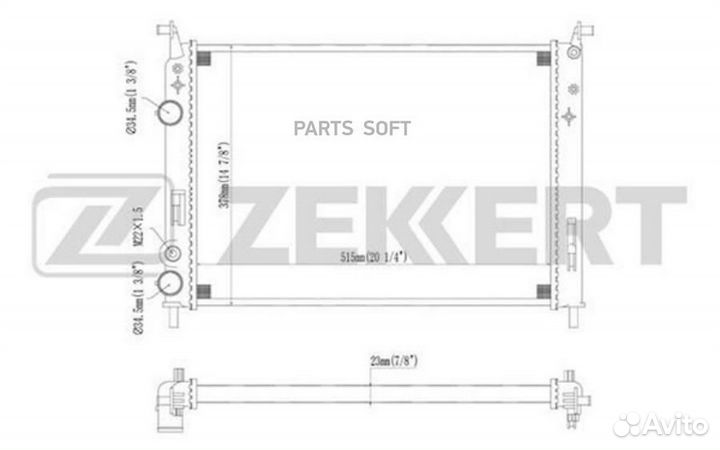 Радиатор охл. дв. Fiat Palio (178) 98