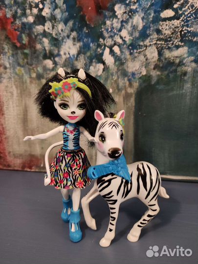 Кукла Enchantimals Зебра с питомцем
