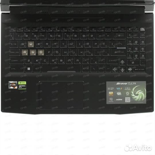 Ноутбук MSI Bravo 15 C7VF-039XRU черный