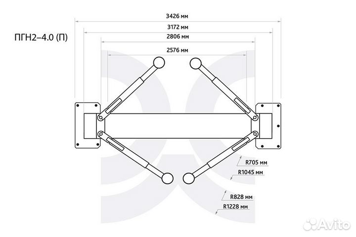 Подъемник 4 т, нижняя синхронизация, пгн2-4.0 (П)