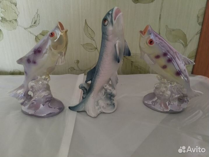 Фарфоровые статуэтки рыбки,германия