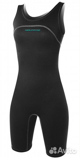 Женский короткий гидрокостюм для жаркой погоды The