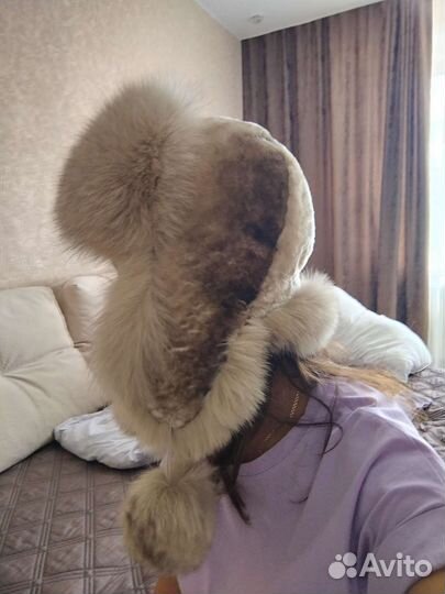 Шапка мутон песец