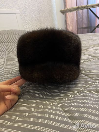 Норковая шапка мужская