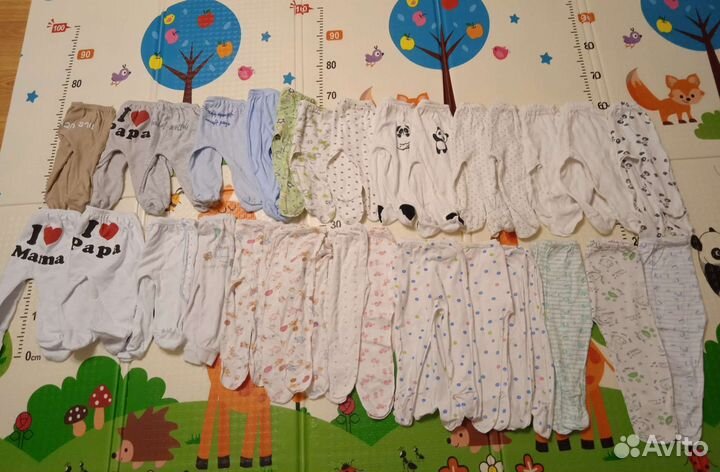 Большой пакет вещей на новорожденных