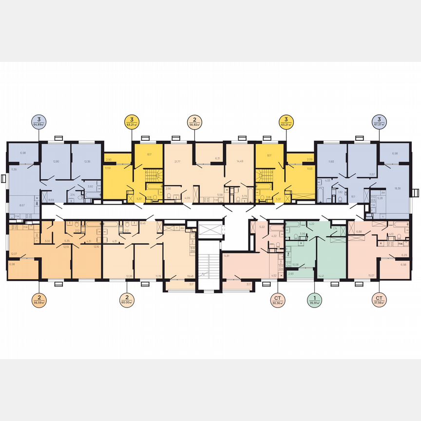 3-к. квартира, 66,8 м², 9/9 эт.