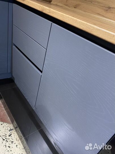 Кухня угловая Мира 3 на 1,54 метра Графит Фабрика