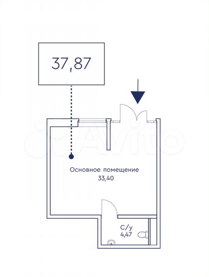 Помещение свободного назначения, 37.9 м²