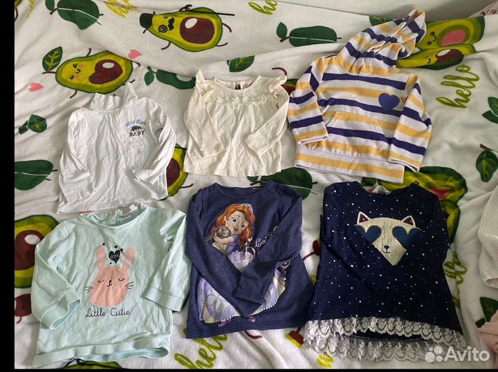 Вещи пакетом для девочки от 80