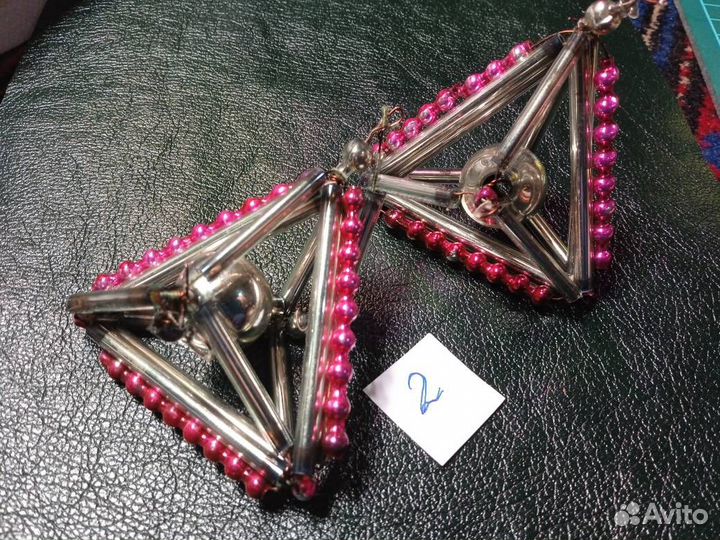 Елочные игрушки СССР корзина с фруктами и другое