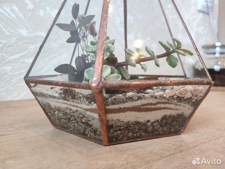 Флорариум, подарок на 14 февраля