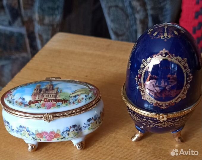 Сувениры, шкатулки из Питера, керамика