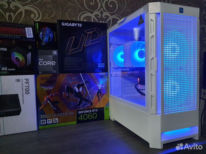 Игровой Пк Cougar Air Face+RTX4060Ti+Core i5-12500