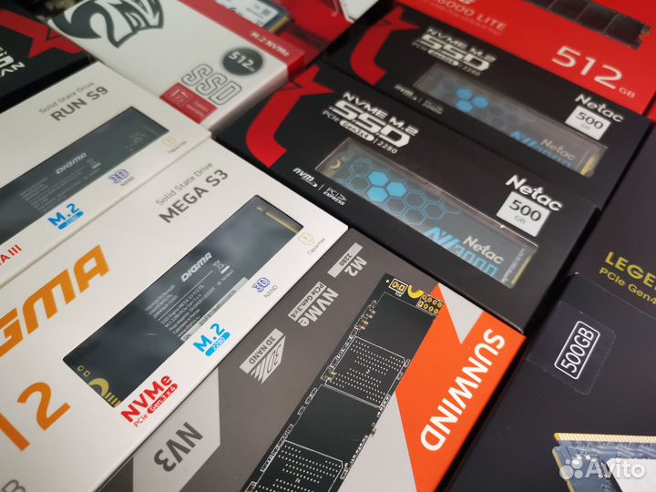 Жесткие диски (SSD M2 nvme и SATA) новые