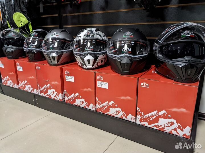 Мотошлем модуляр с очками AIM разные цвета новый