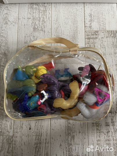 Набор резиновых игрушек, магнитный конструктор