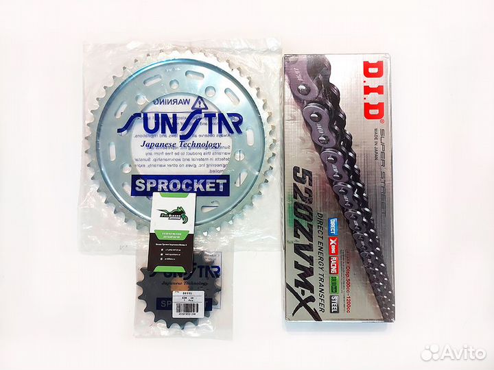 Цепь и звезды на Suzuki SFV650 Gladius 2009-2015