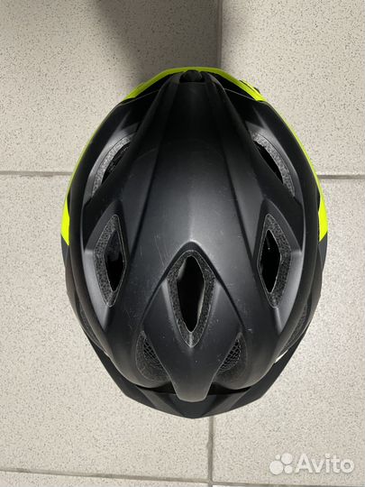 Велошлем Met Crossover 2020 черный желтый