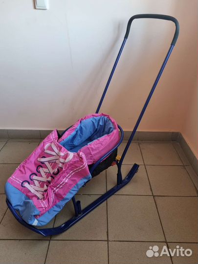 Санки-коляска с чехлом